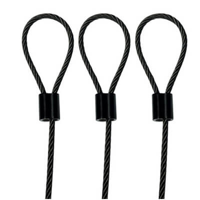 Black Stainless Steel Wire Rope with Buckle