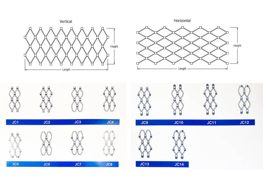 Stainless steel rope mesh installation direction