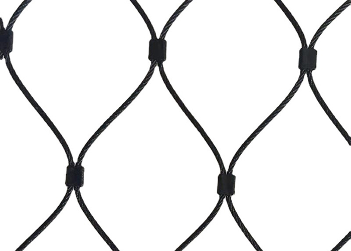 Black Oxidized Stainless Steel Rope Net